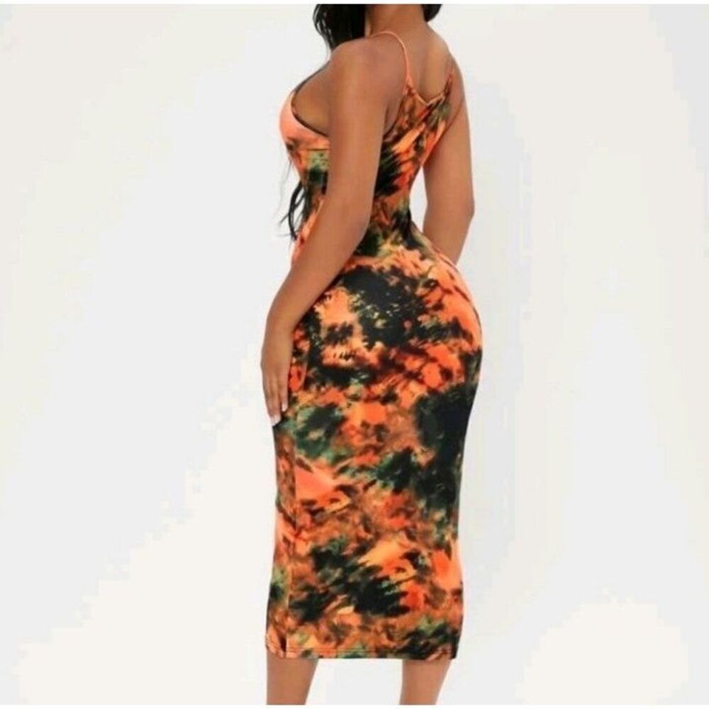 Ladies Maxi Sexy Tie Dye Cami Bodycon Dress sz L